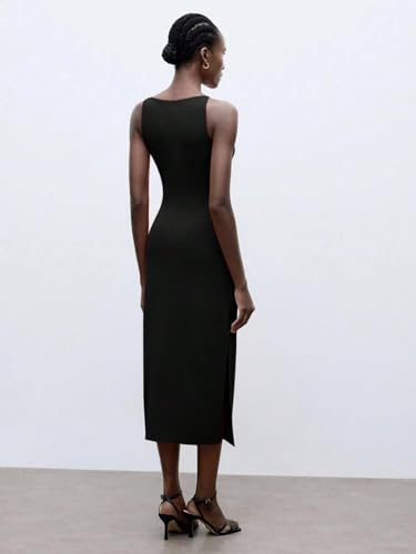 Image of KOTTY Women's Flowy Midi Round Neck Plus Size Dress