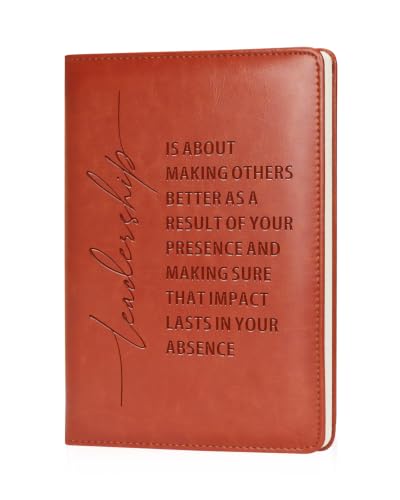 JOHSBYD Assistant Principal Gifts Leather Notebook Journal Boss & Leader Appreciation Gift Thank You Gift for Mentor Supervisor PM Retirement Gifts Leadership Journal Notebook (Leadership)