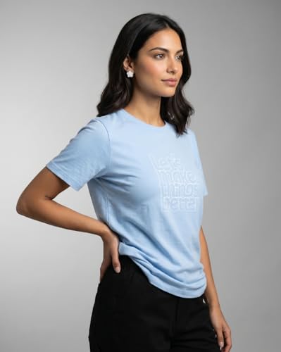Image of Nobero Women's Graphic Printed T-Shirt | Regular Fit 180 GSM Cotton Tee for Women | Comfortable Round Neck Casual Wear