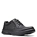 Clarks mens Bradley Vibe Oxford, Black Tumbled Leather, 9 US