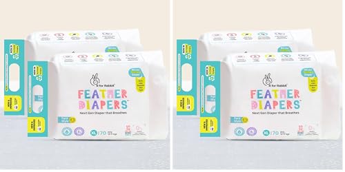 Image of R for Rabbit XL Size Premium Feather Diaper for Baby 12 to 17 kgs, 140 Count (70 Count, Pack Of 4)