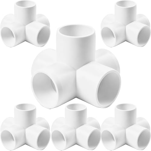 6Pack 1-1/2”PVC Fittings 5-Way Side Outlet Elbow Fitting for Furniture