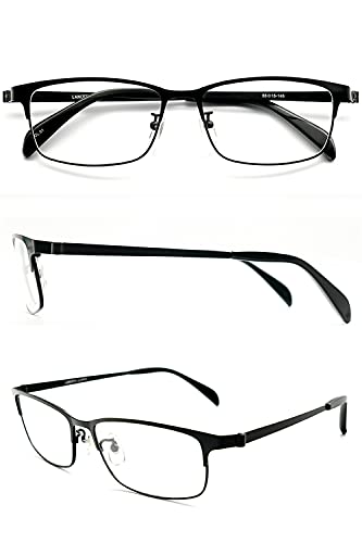 LANCETTI 老眼鏡 メンズ おしゃれ ブルーライトカット 度数 2.0 ブラックマット LC-R701