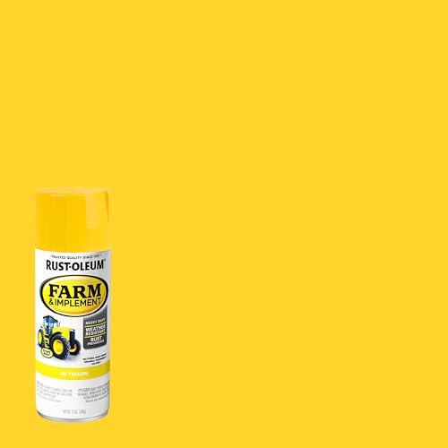 Image of Rust-Oleum 280129-6PK Farm & Implement Spray Paint, 12 oz, JD Yellow, (Pack of 6)