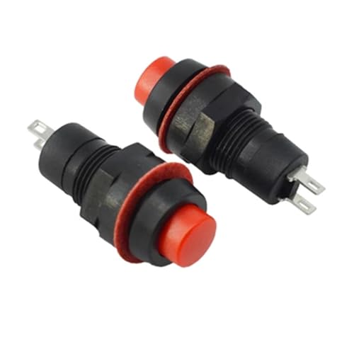 Interrupteur poussoir DS-211 rouge 10 mm pour panneau de commande DIY