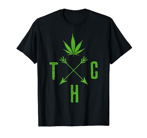THC Cannabis Leaf Weed Pot Marihuana Stoner Regalo Camiseta