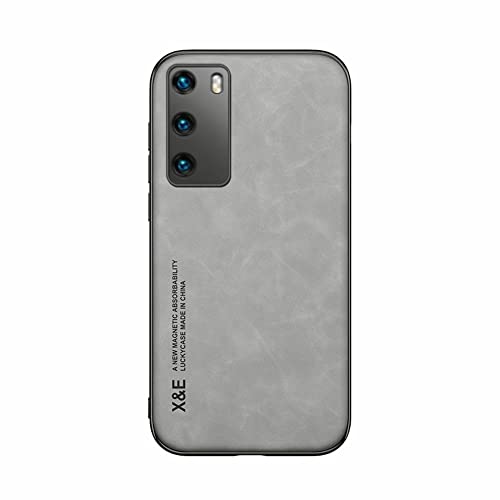 Kepuch Silklike Case for Huawei P40 - Cover Bumper Built-in Metal Plate for Huawei P40 - Gray