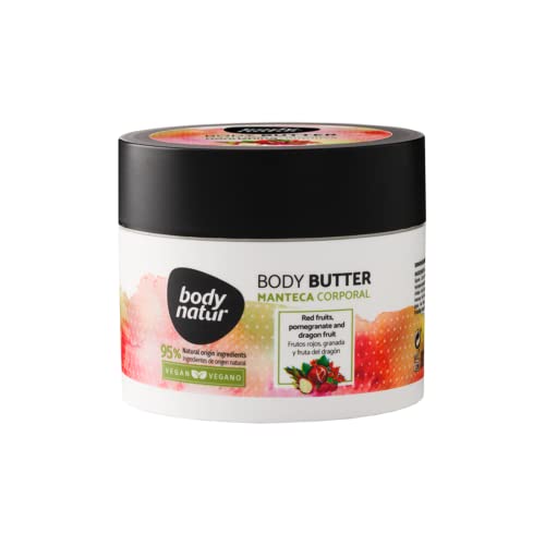 BODYNATUR - Manteca Corporal de Frutos Rojos - Vegan Body Butter - Manteca para Pieles Secas - Unisex - 200 ML