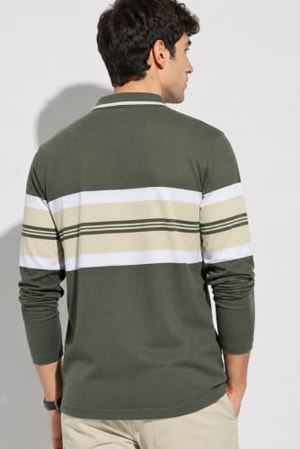 Image of SANE ORIGINALS Full Sleeves Textured Polo Tshirt for Men with Pocket || Long Sleeves Collar and Pocket T-Shirt for Men
