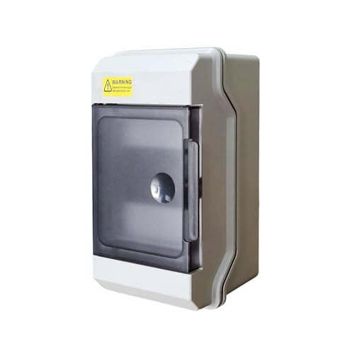 Image of Daystar Solutions (4Way-AquaX) IP65 MCB Box with Enclosure and Open-Type Cover for Outdoor Power Distribution | Heavy Rated Quality ABS Plastic | With Din Rail | Pack of 1 | 4 Way MCB Box