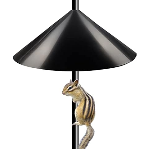 Garbuildman Squirrel Baffle for Bird Feeder Pole, Outside Pole Mount Bird House Guard for Outdoor Shepherd’s Hook, 19 Inch Diameter, 1 Pack Cover