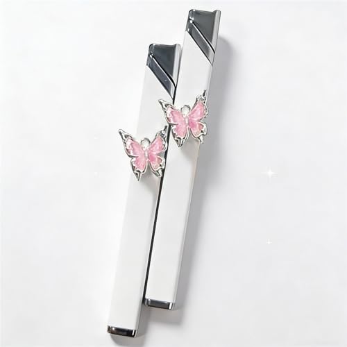 Encendedor portátil resistente al viento con tamaño de llama ajustable, recargable y diseño elegante, para mujer