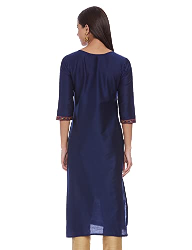Image of Diverse Women's Cotton Blend Regular Straight Kurtis