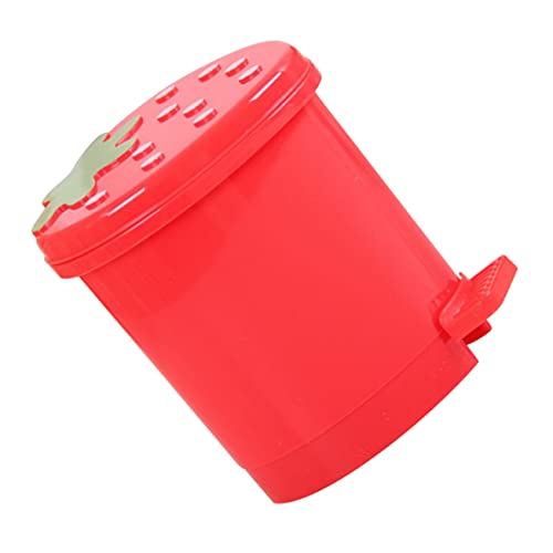 Image of Cute Cartoon Trash Can Plastic Desktop Bin for Office Kitchen and Bedroom Decor Easy to Clean Lightweight Design for Use