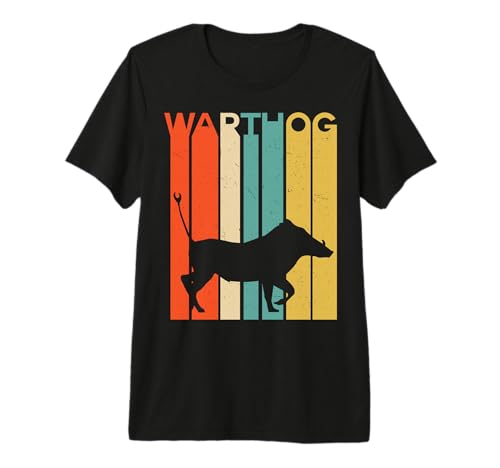 Retro Vintage Warthog Silhouette Warthog Lover Warthog Owner Premium T-Shirt