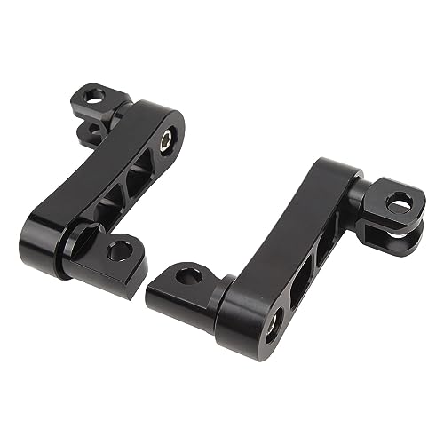 Staffa Estensione Pedane Moto Regolabile 360° Alluminio per con Supporto Male Mount Kit Montaggio Incluso