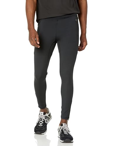 Amazon Essentials Leggings Sportivi Modellanti per Corsa, Palestra e Allenamento, Strato Base Sportivo Uomo, Nero, XS