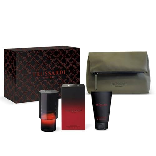 Trussardi Primo - Pack regalo para él: Eau de Parfum 100 ml + Champú Shower Gel 100 ml + Neceser Hombre