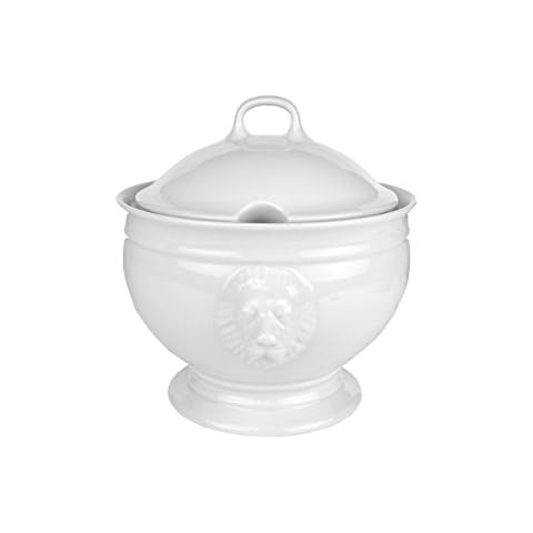 Van Well LÖWENKOPF Suppenterrine, 2.750 ml, Löwenkopfterrine, klassisch, edles Markenporzellan Cover