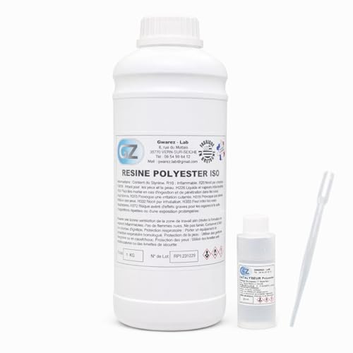 Résine Polyester iso 2 Kg + Catalyseur 40 ml