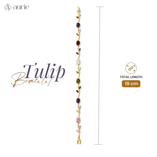 Image of Aurie Tulip Bracelet for Women & Girls | Anti Tarnish Stainless Steel Floral Bracelet |Party and Daily Wear Jewellery
