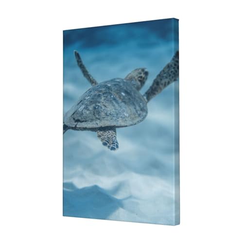 Toile tortue de mer OUSIKA impression artistique premium pour salon moderne