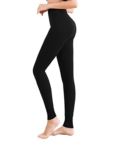 Image of Pnadty Women's High Waisted Velvet Warm Elastic Tights Winter Fleece Lined Thick Leggings Pants