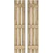 Ekena Millwork ARW401SB311X77UNH Americraft Three 3 Exterior Real Wood Spaced Board-n-Batten Shutters (Per Pair), Unfinished