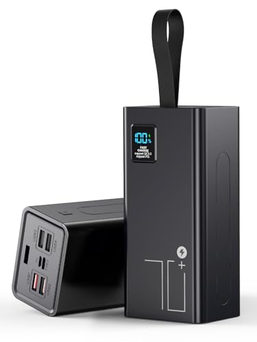 Batterie Externe 70000mAh, Power Bank PD 22.5W & QC 3.0 Charge Rapide avec écran numérique, Chargeur Portable Grande capacité 5 Sorties et 2 entrées, Batterie Externe iphone pour iPhone