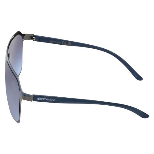 Rocawear R1556 Metal Shield Uv400 Protective Rectangular Sunglasses. Gifts for Men with Flair, 143 Mm3