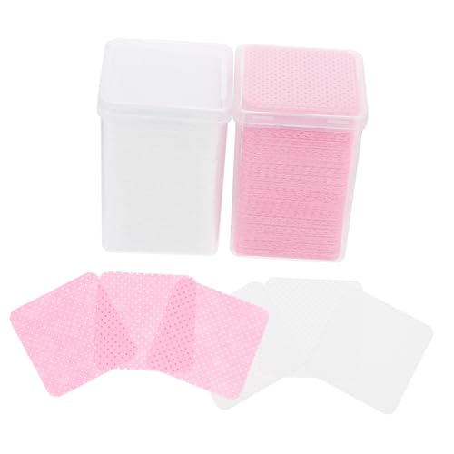 Beatifufu 400pcs Professional Eyelash Glue Cleaning Cloths Quick Safe Removal Assorted Colors for Salon DIY Use