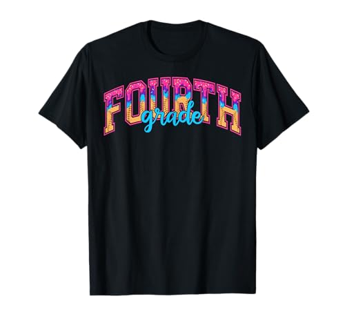 Fourth Grade Baseball Drip for Boys Ice Cream Drip Teacher T-Shirt