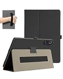 for HiGrace A7BK/HiGrace A7 11 Inch Tablet Case, FJIASTB PU Leather Folding Cover with Pen Holder and Wrist Strap, Business Travel Portable (Black)