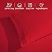 Elegant Comfort Luxurious 1500 Premium Hotel Quality Microfiber Three Line Embroidered Softest 4-Piece Bed Sheet Set, Wrinkle and Fade Resistant, Queen, Red