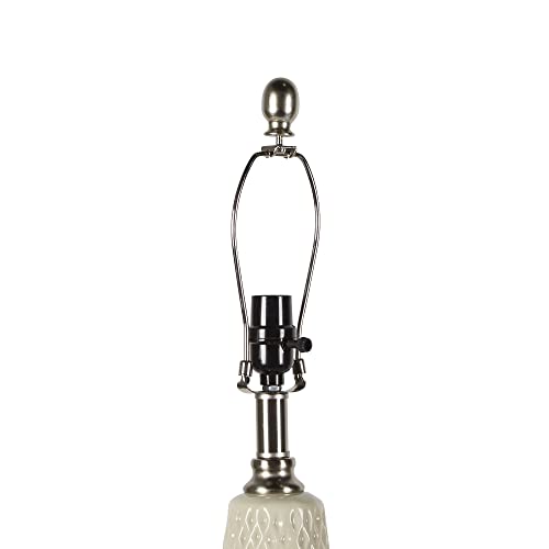 Decor Therapy MP1631 Jameson Textured Ceramic Table Lamps, Set of 2, 13x13x26.5, Ivory, 2 Count - Thumbnail 5