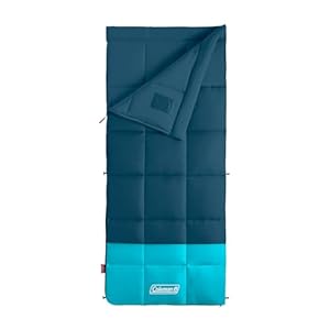 Coleman Kompact 20°F/30°F/40°F Sleeping Bag, Cool-Weather Adult Sleeping Bag with Heat Retention, Stuff Sack, & Snag-Free Zipper, Great for Camping, Sleepovers, Guests & More