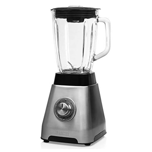 Princess 212079 Power XL - Batidora de Vaso, Capacidad de 1.75 L, 1250 W, 5 Velocidades, Botón de Pulso, Cuchillas de Acero Inoxidable, Plata