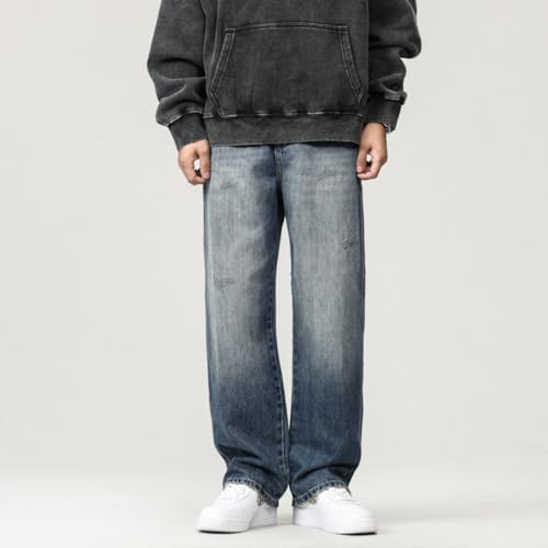 Jeans Pants Trouser Denim Retro Spring and Autumn Men's Classic Loose High Street Washed2