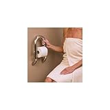 INVISIA Toilet Roll Holder 13", Designer Premium Grab Bar for Bath and Shower Safety, Water Resistant, ADA Compliant Grab Bar for Adults, Seniors & Handicapped- Up to 500Lbs (Brushed Stainless) - Image 2