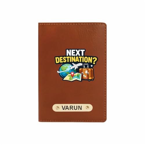 Image of Customized Couple Printed Passport Cover Gift Set 2 Pcs | Personalised Leather Travel Gift for Husband Wife, Boyfriend Girlfriend | Customised Valentine's Day Gift Set (Design 6)
