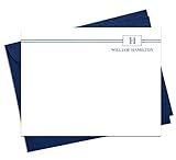 Lemon Grace Co Mens Stationary Paper and Envelopes Set - Personalized Thank You Notes, Men's Personalized Stationery Set, Professional Stationary, AS-1804