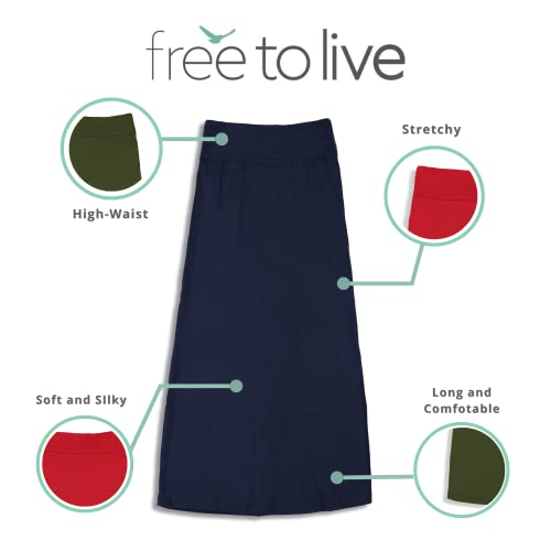 Free To Live 3 Pack Girls 7-16 Years Old Maxi Skirts - Great For Uniform (Xl, Navy, Olive, Red) #TOP1