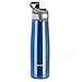 TOPOKO 25 Ounce Flip Top Spout Straw Lid Double Wall Stainless Steel Water Bottle Vacuum Insulation Bottle Leak Proof Bottle,BPA free-Blue