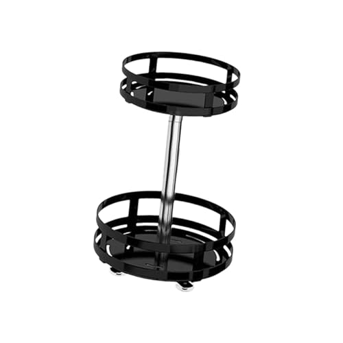 YUSSEQDD Estante para especias giratorio antideslizante con rotación de 360 grados, práctico para condimentos de cocina, multiusos