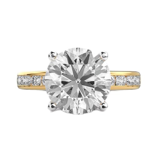 Bague solitaire argent moissanite ronde finie l'oxydation des bijoux
