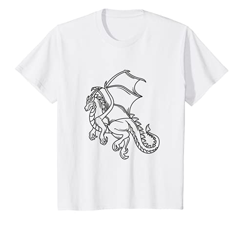 Youth Dragon for colouring, painting and colouring T-Shirt
