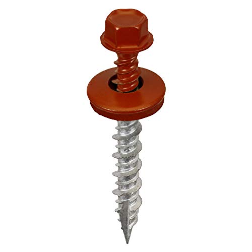 Acorn Metal-Wood Roofing Screws #9 x 1.5, Barn Red, Bag