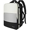 Taygeer Zaino Viaggio 45x36x20, Casual Zaini Uomo Donna con Porta USB, Zaino da Viaggio Aereo Bagaglio a Mano Impermeabile Zaini Porta PC per Scuola Lavoro Wizz Air Easyjet, Beige Grigio Nero