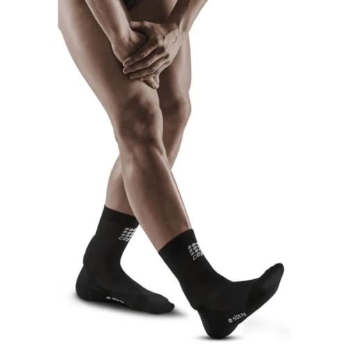 CEP Men's Mid Support Compression Achilles Support Short Socks | Injury and Recovery Muscle Stabilization2