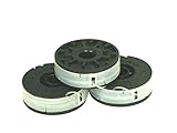Hilo con 1,2 mm de diámetro 3 x para Einhell et 500/30 eléctrico cortabordes – Doble Bobina de hilo para recortabordes eléctrico